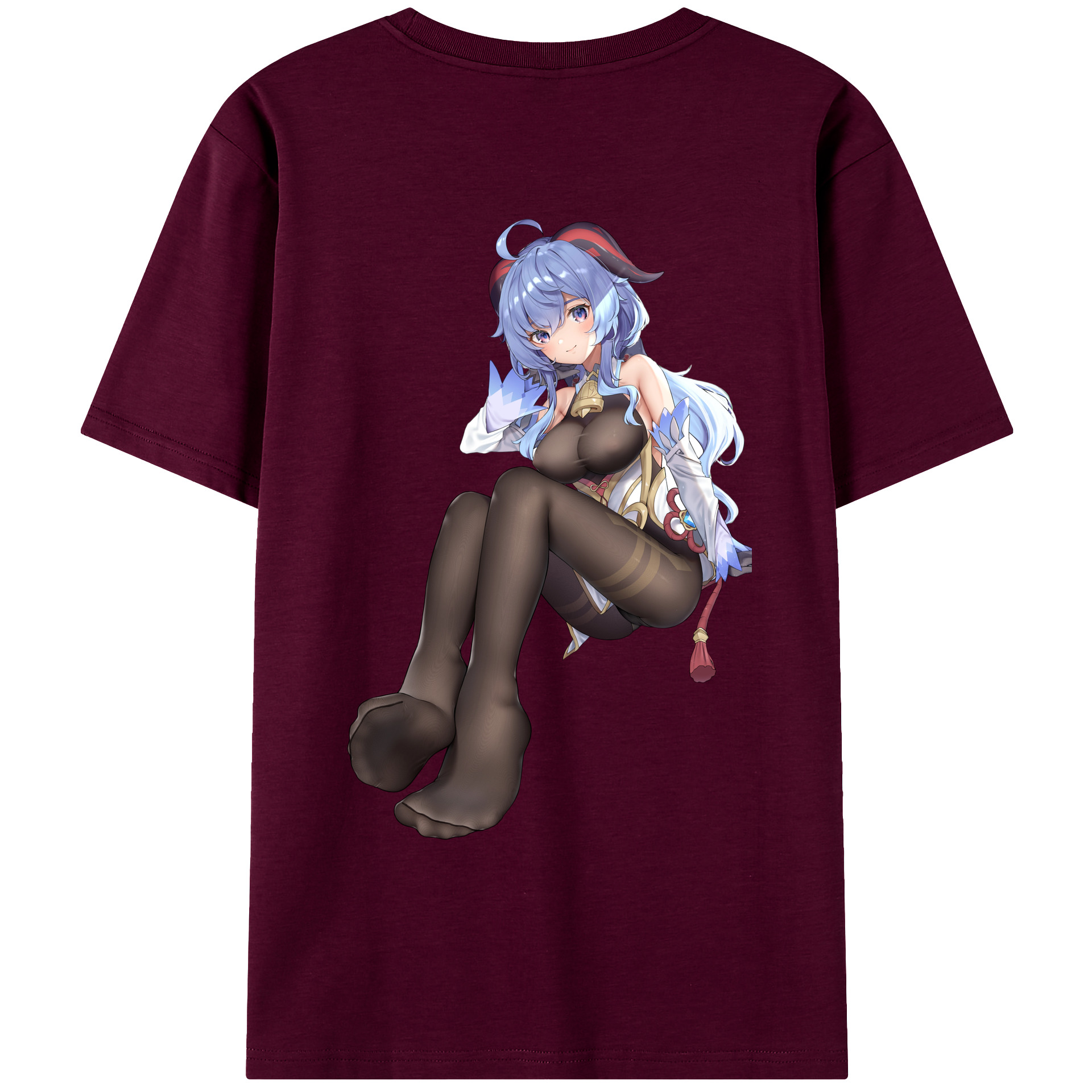 げんし神 甘雨 かんう genshin Ganyu レディース半袖Tシャツ(バックプリント)